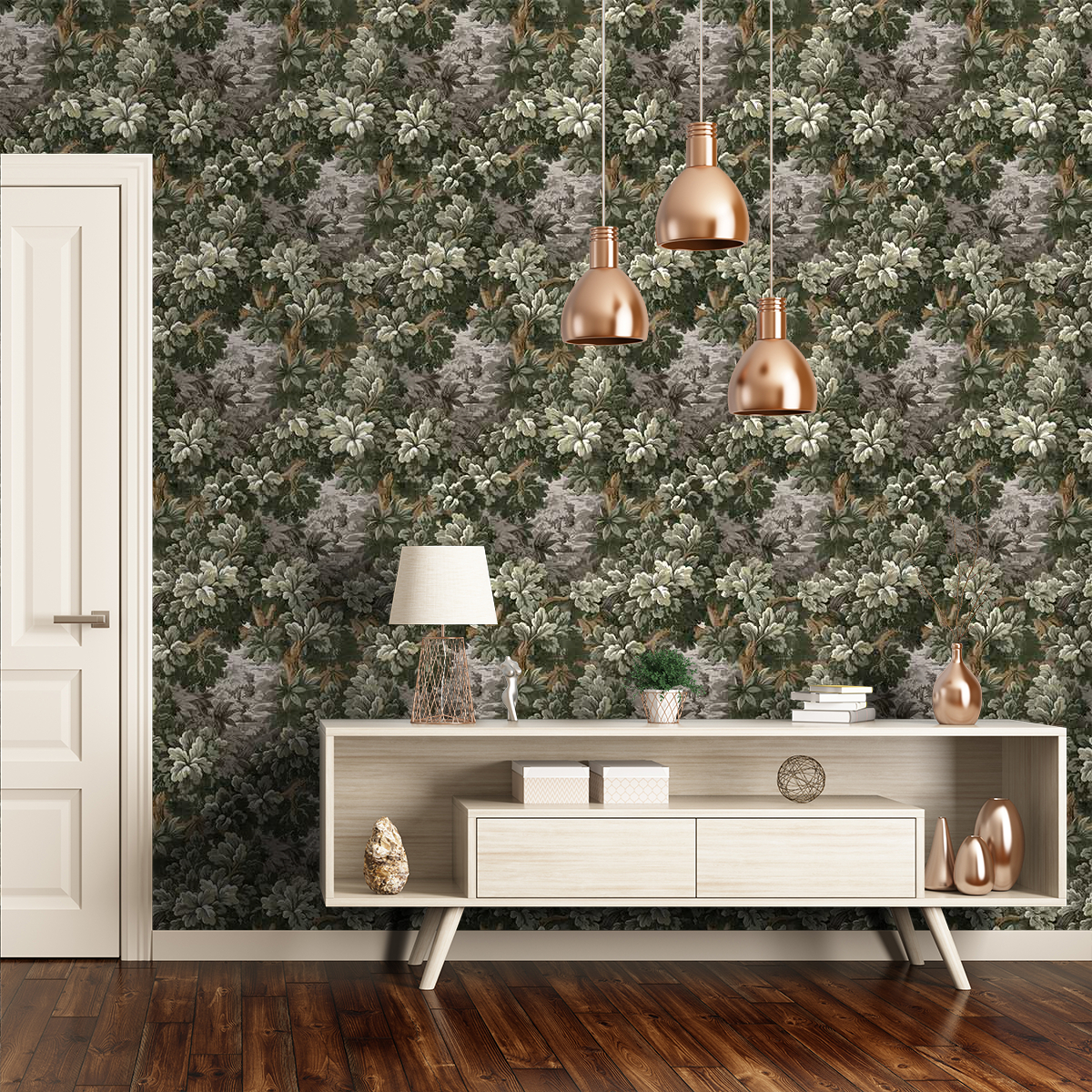 ORNÉ DE FEUILLES
クッション付きラタンチェア Papier peint Verdure 16TH Coordonné