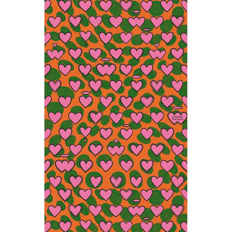 Coppia di cuori di disegno a linea continua di due cuori | Vettore Premium