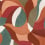 Mandorla Wallpaper Casamance Orange brulée/vert impérial /76200304