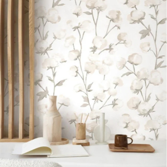 Papel pintado Cotton Flower