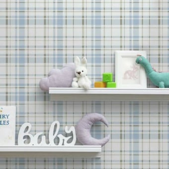 Carta da parati Polka Dot plaid