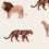 Papier peint panoramique Big Cats Studio Ditte Cream bigcats_cream