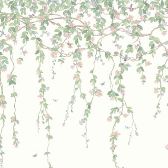 Papeles pintados panorámico Hummingbirds Flora