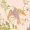 Hummingbirds Fabric Cole and Son Tangerine & Olive on Blush F125/3010