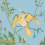 Tessuto Hummingbirds Cole and Son Buttercup Yellow on Cornflower Blue F125/3011