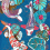 Samt Kohaku Lalie Design Bleu kohaku-bleu