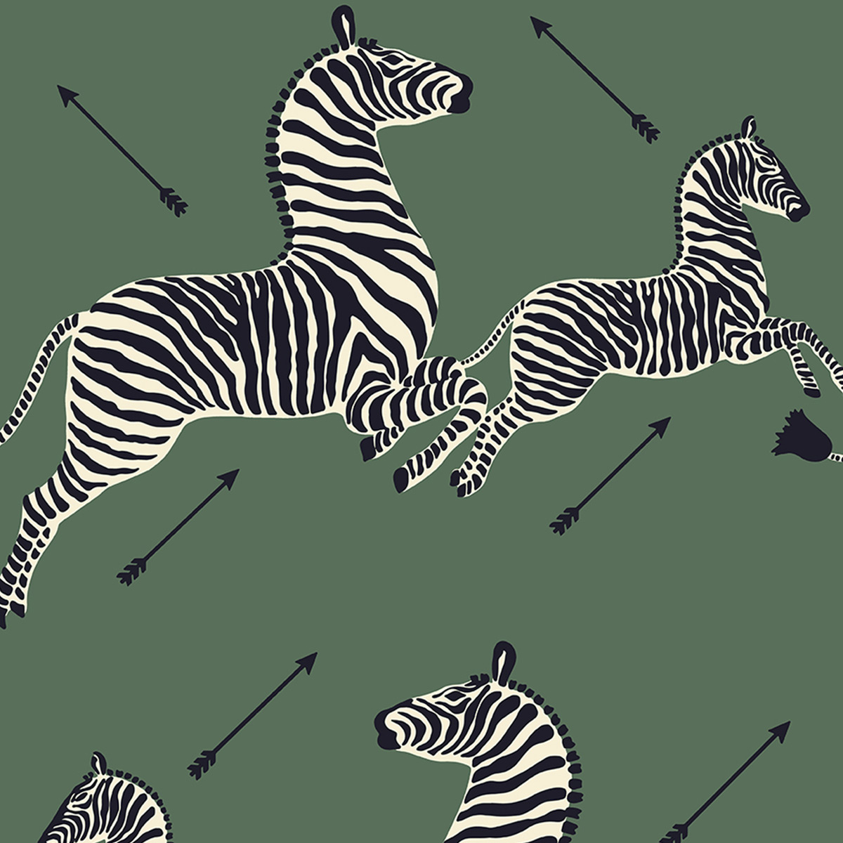 絵画 Zebrappy Zebras Wallpaper - Jannelli & Volpi