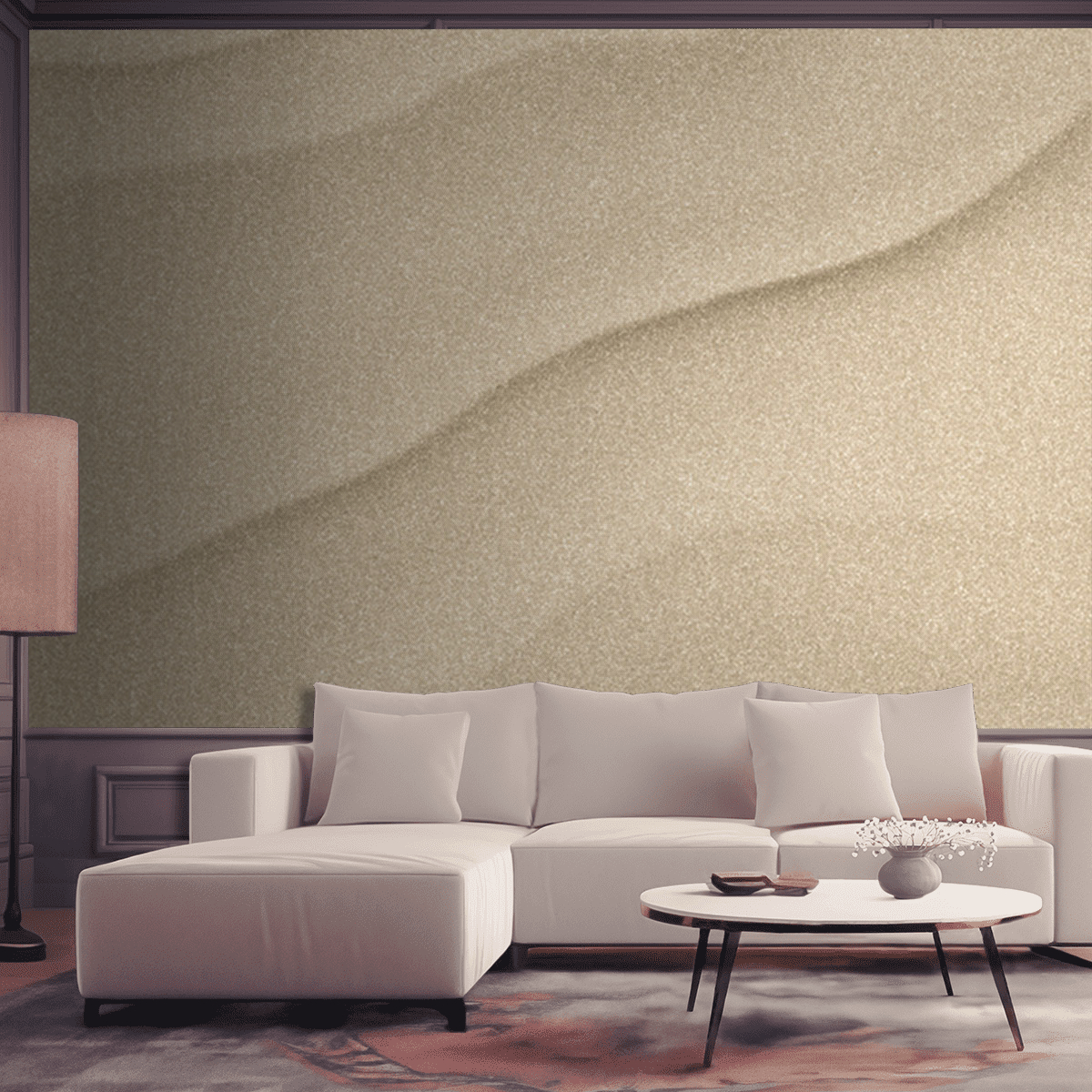 Cadre 3D Effet Relief Le Sahara - 60x60 Cm - Aluminium - Neuf