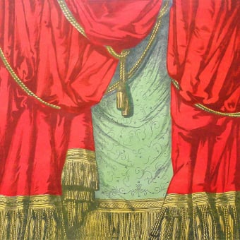 Papeles pintados panorámico Décor de théâtre-cortinax Rojos