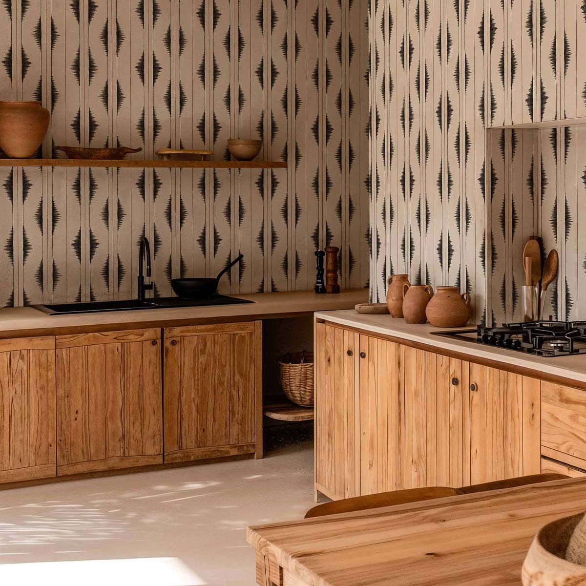 Azilal Embroidery Wallpaper - Coordonné