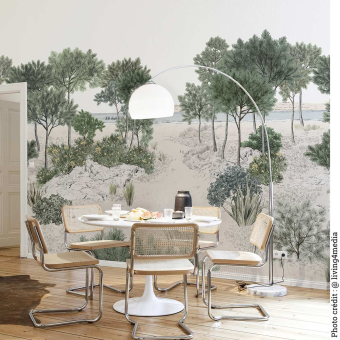 Carta da parati panoramica Dune grigio