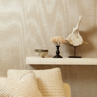 Moire Morgane Wall Wall Covering Driftwood Nobilis