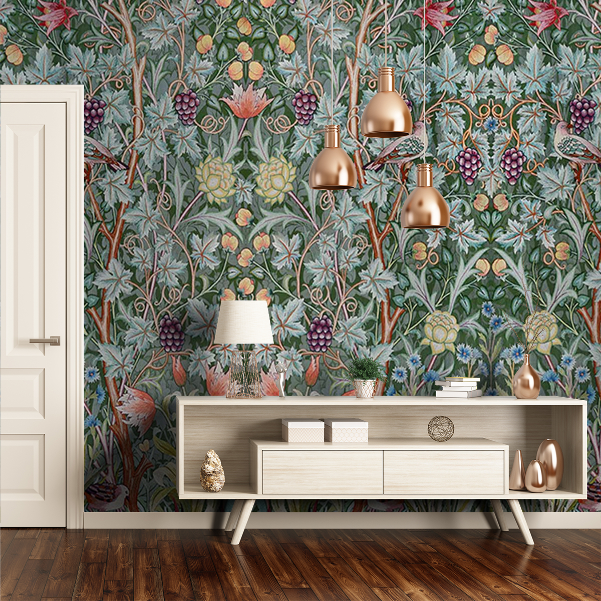 Tapisserie Murale Bombay Company, Motif Fleuri, Style Victorien, 63x91 Cm