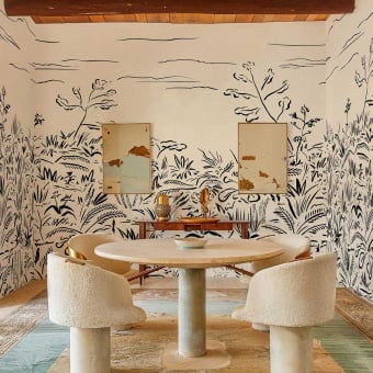 Papel pintado panorámico Floral Cave