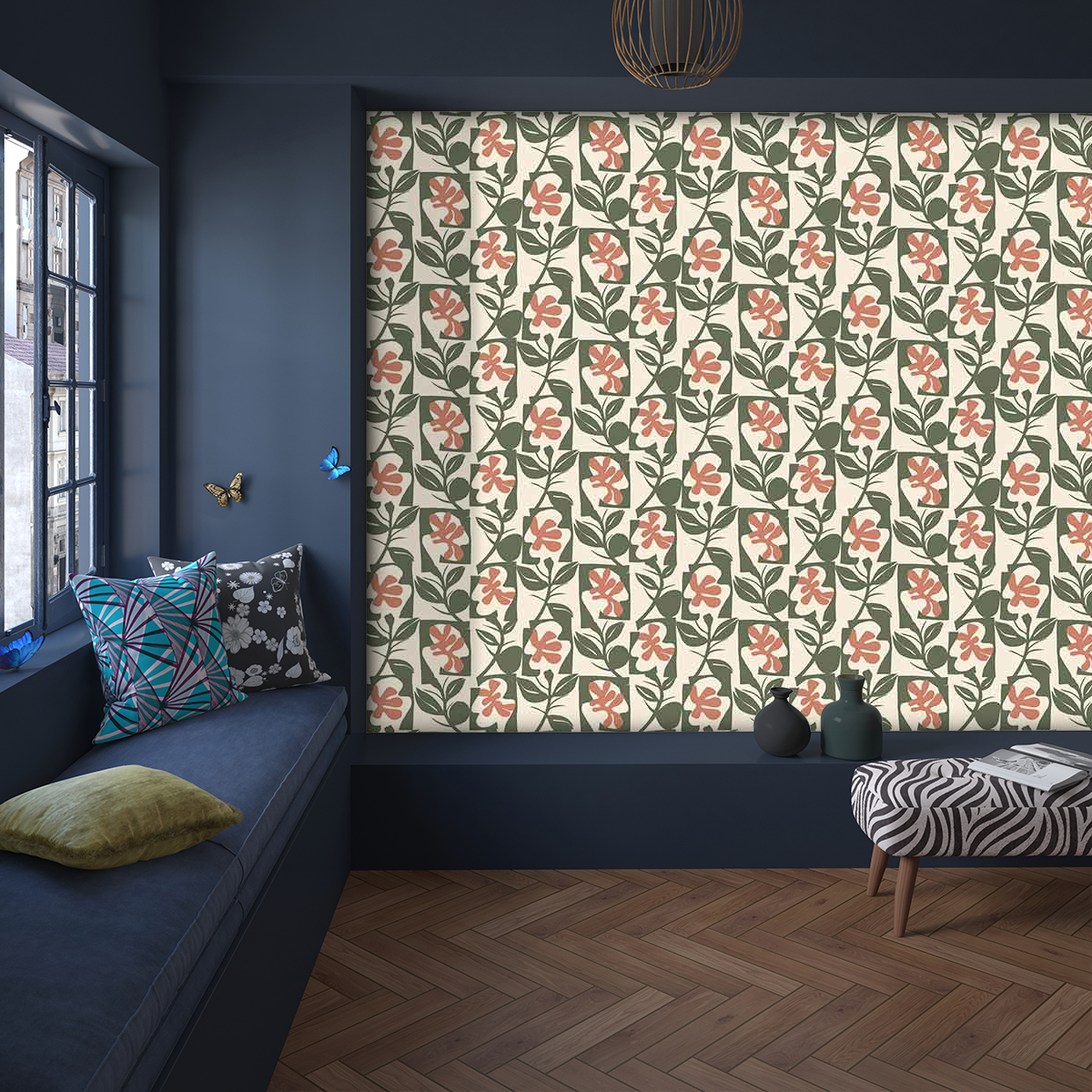 Pienet Naatit Wallpaper - Marimekko