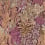 Papier peint Borrommee Casamance Pourpre / Olive 74321038