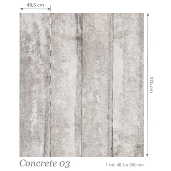 Concrete 3 Wallpaper Étain NLXL by Arte