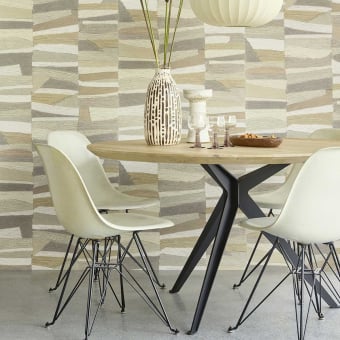 Papier peint Layered Geometry - Groovy