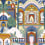 Papier peint  Mysore Raccord parfait Paon mysore-paon