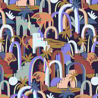 Papier peint  Autruches City