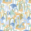 Tapete  Autruches City Raccord parfait Pastel autruches-city-pastel