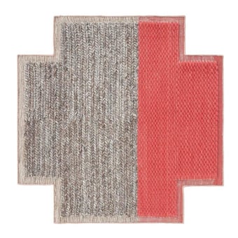 Square Plait Coral rug