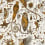 Papier peint Quetzal Emma J. Shipley by Clarke and Clarke Gold W0217/02
