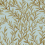 Carta da parati Willow Branch Cole and Son Olive on Teal 127/7035