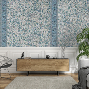 Mughal Menagerie Mazarine Wallpaper