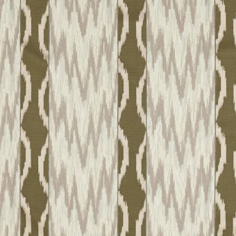 Embroidered Ikat Stripe Fabric