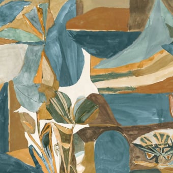 Panoramic wallpaper Danced Garden