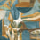 Papier peint panoramique Jardin Dansé Casamance Bleu persan ambre 71590406