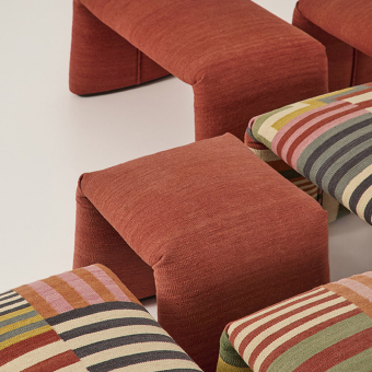 Pouf Folded M Pattern