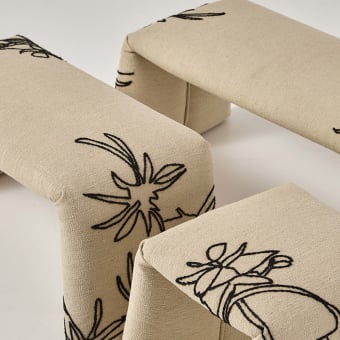 Puf Folded L Flowers