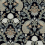 Paons Floral Classique Wallpaper York Wallcoverings GRIS ET NOIR /AC9101
