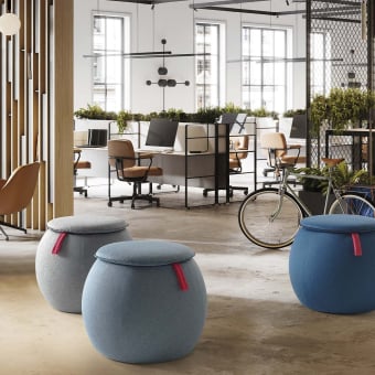 Akustischer Hocker Snowpouf