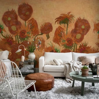 Papel pintado Sunflowers Repeatable