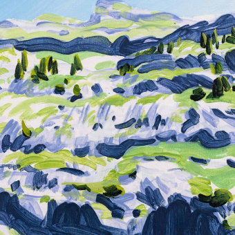 Carta da parati panoramica La Montagna Magica