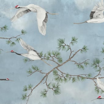 Majestic Cranes Wallpaper