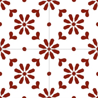 Packung mit 2 Kartons, 0,96 m² - Azulejos Zementfliesen