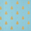 Papier peint Bumble Bee Farrow and Ball Blue ground BP/555