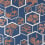 Papier peint Shouchikubai Farrow and Ball Cuivre/Marine BP/4504