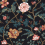 Papier peint Courtyard York Wallcoverings Scarlet MX9656