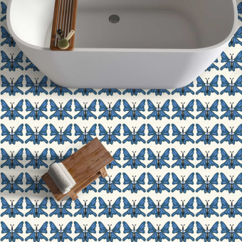 Le Papillon Bleu cement tile