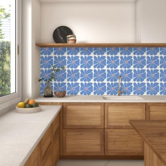 La Fleur Bleue cement tile