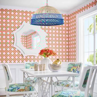 Canary Trellis Wallpaper