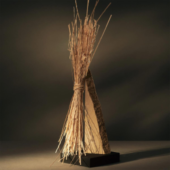 Wandverkleidung aus Rattan