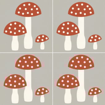 Baldosa de cemento Les Champignons