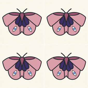Le Papillon Rose cement tile