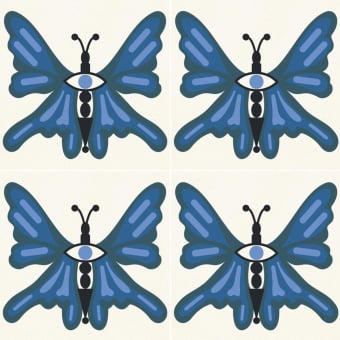 Le Papillon Bleu cement tile